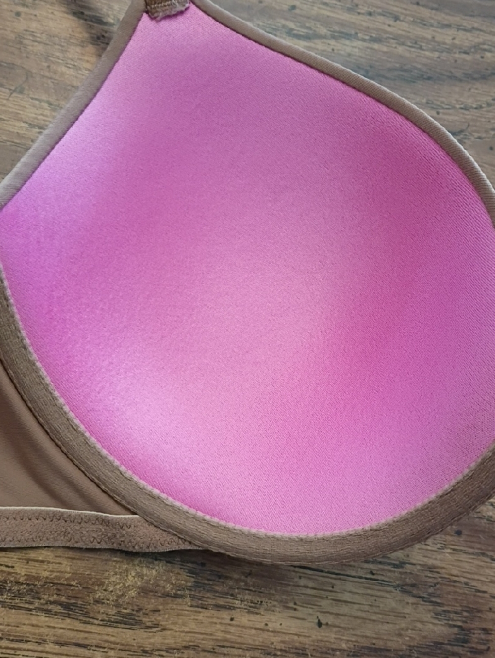 🩷PINK 🩷 34D T-Back Molded T-Shirt Bra in Nude - Picture 8 of 9